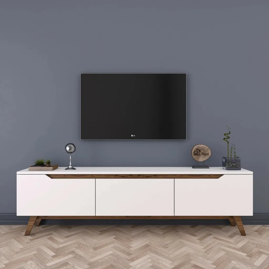 Komodë TV Hanah Home, D1 - 794, e bardhë dhe arre - 3