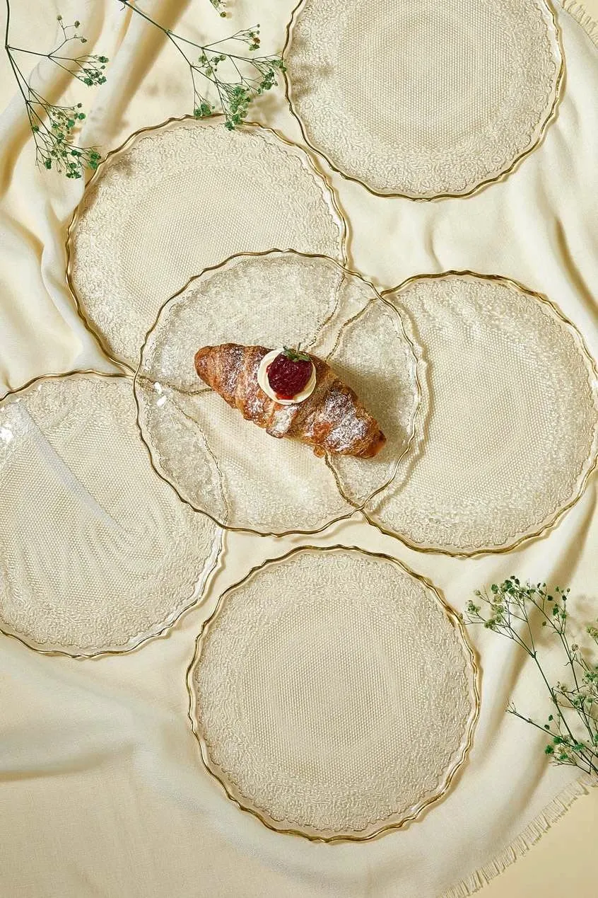 Set pjatash ëmbëlsirash (6 copë), Hermia, Goblen, transparente - 2