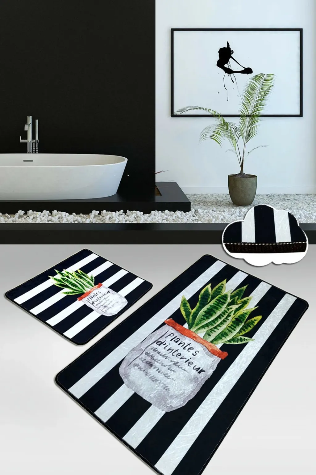 Set tapetash për banjo (2 copë), Mijölnir, Aloevera, shumëngjyrëshe - 1