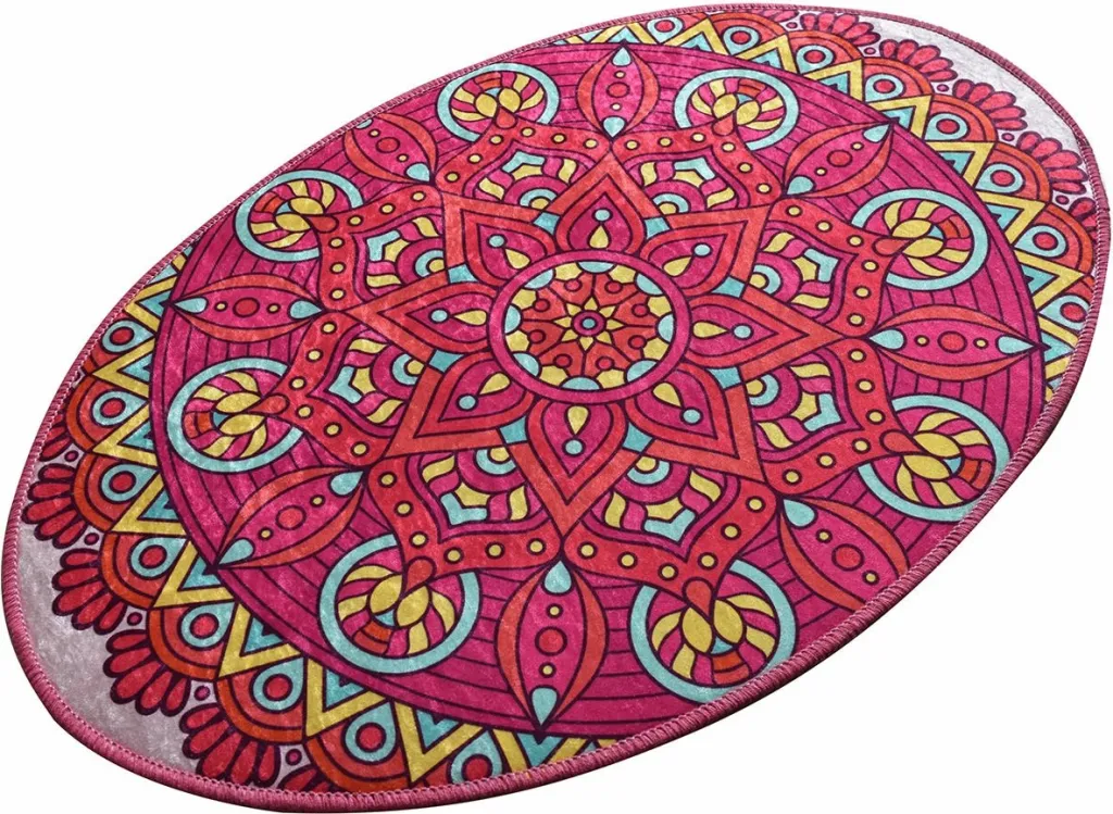 Qilim oval Conceptum Hypnose, Mandala, shumëngjyrësh, 60x90cm - 2