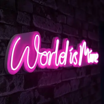 Dekor dritash LED plastike, World is Mine, rozë