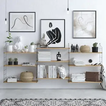 Raft librash Hanah Home, Laba, ngjyrë lisi