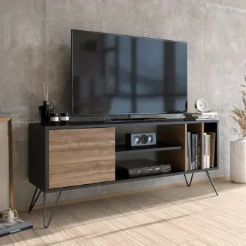 Komodë TV Hanah Home, Mistico (140), ngjyrë arre, e zezë