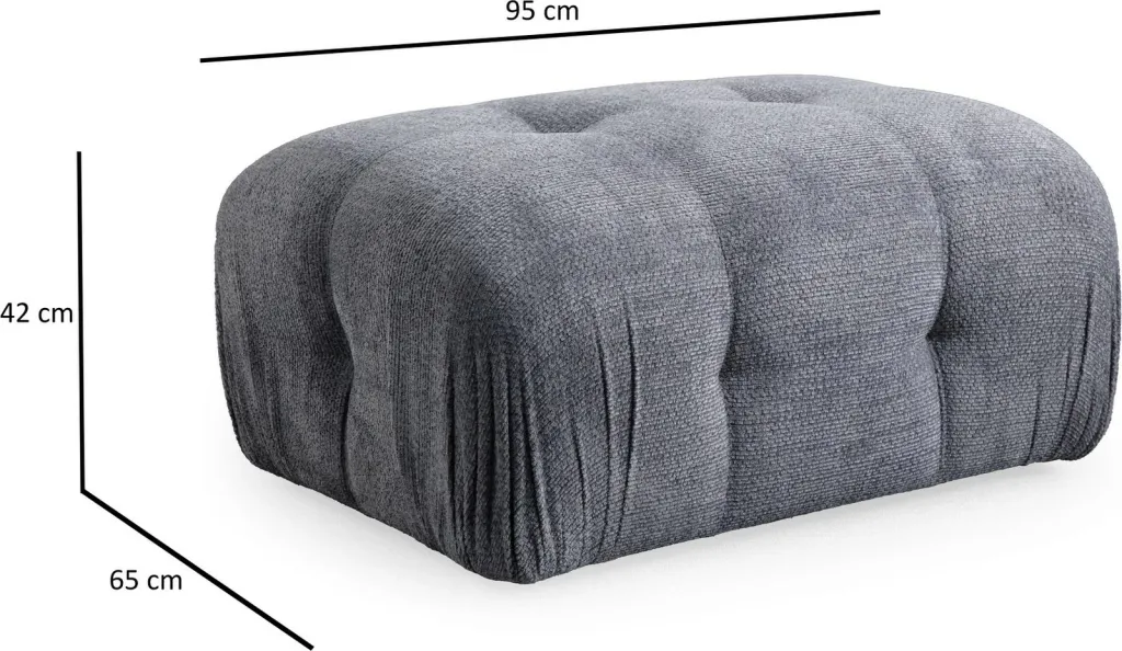 Puf Atelier del Sofa, i vogël, ngjyrë gri - 2
