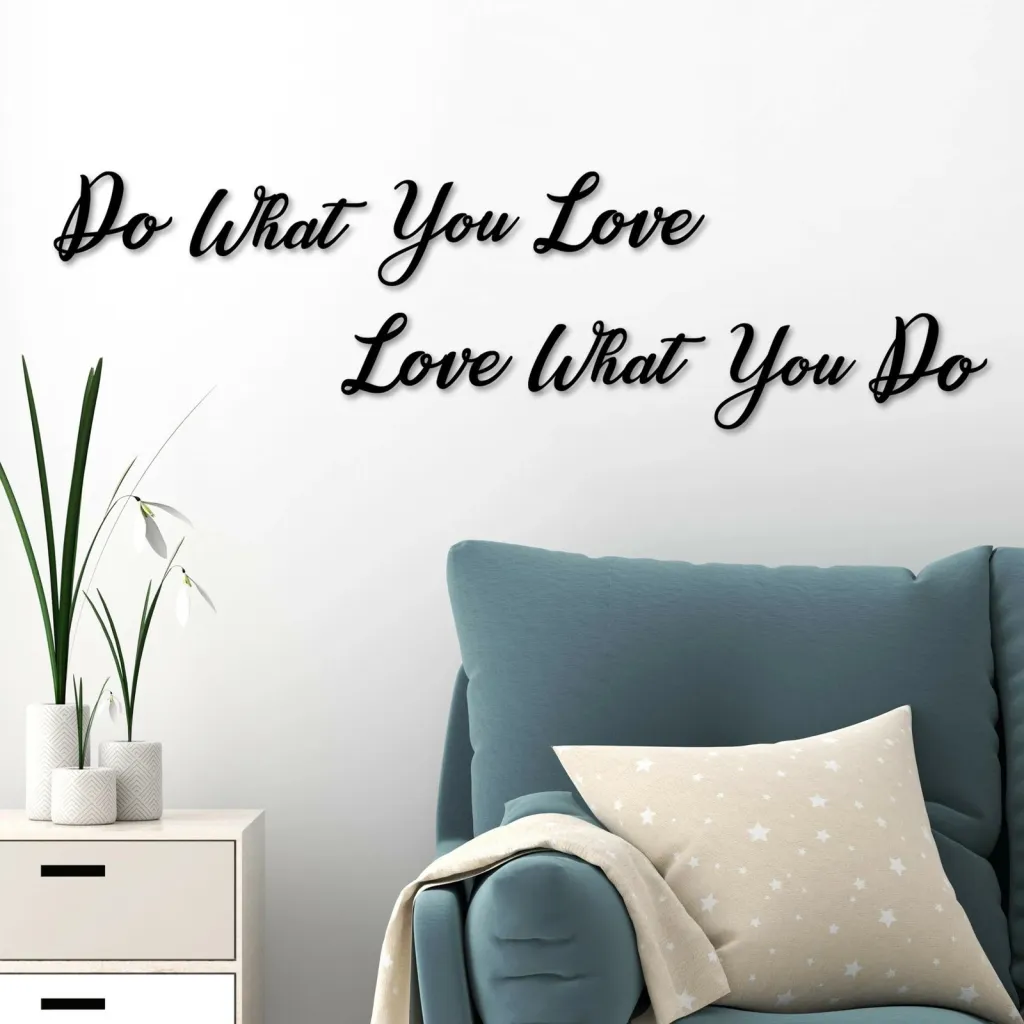 Aksesor dekorativ metalik për mur, Wallity, Do Love Love Do - 4