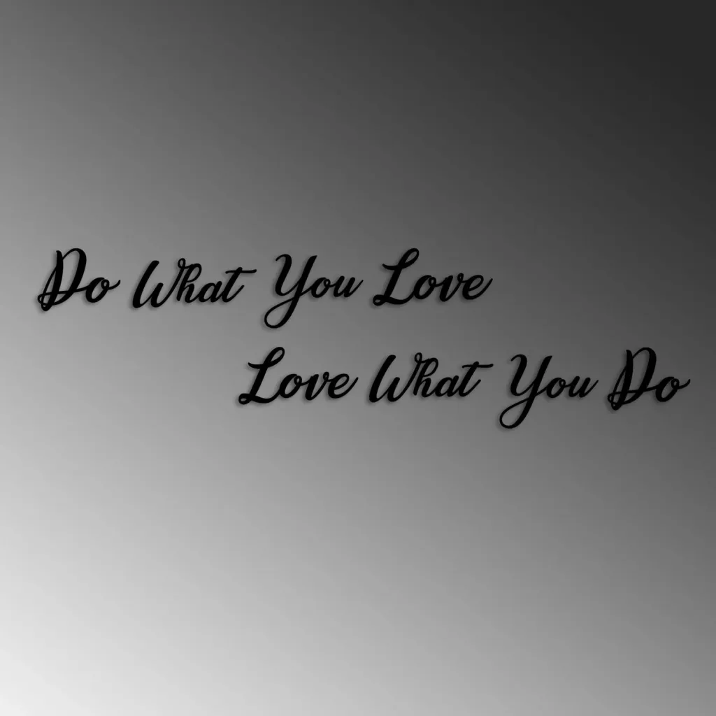 Aksesor dekorativ metalik për mur, Wallity, Do Love Love Do - 5