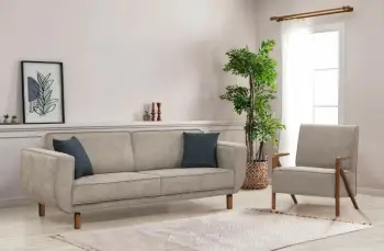 Set divan-krevat Atelier del Sofa, Larus Wood, arrë, gri