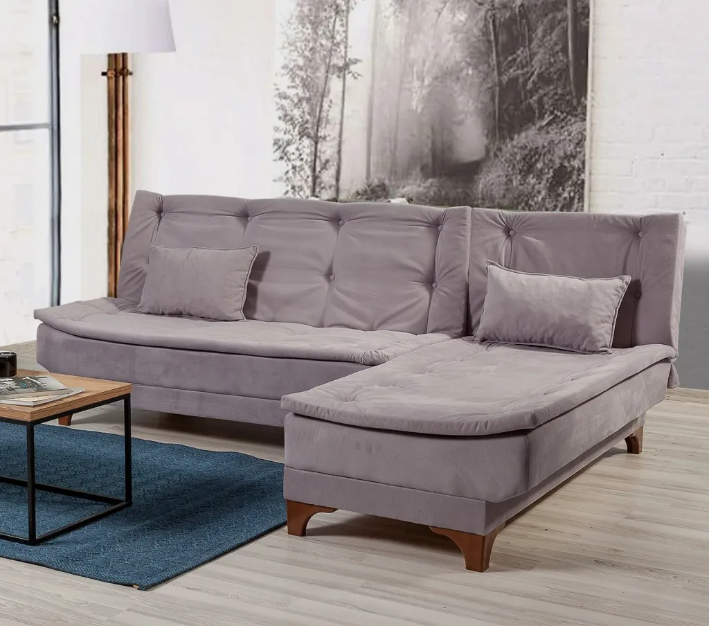 Kënd-sofë krevati Atelier del Sofa, kënd i djathtë, ngjyrë gri - 2