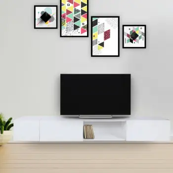 Komodinë për TV Wagna, bardhë