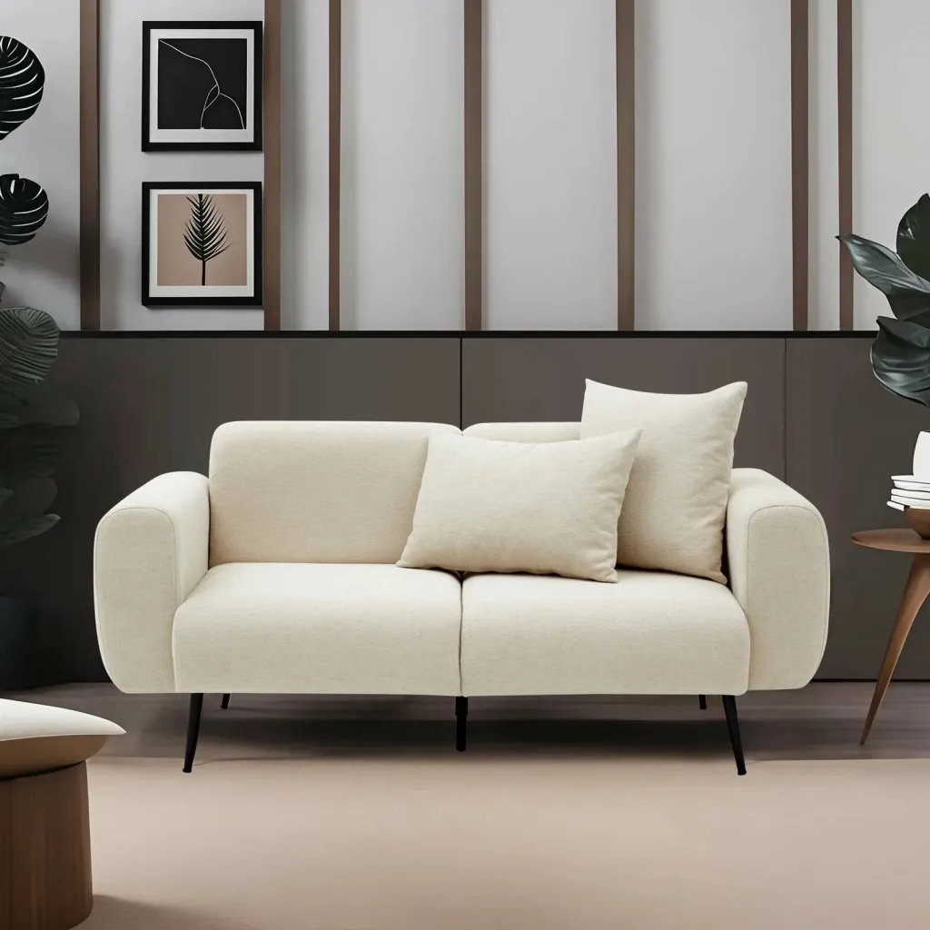 Divan dy ulëshe Atelier del Sofa, ngjyrë krem, Side - 1