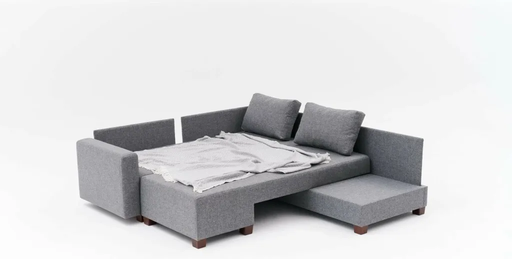 Kënd-sofë krevate Atelier del Sofa, Ali majtas, ngjyrë gri - 8