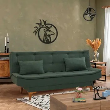 Divan-krevat treshe, ngjyrë e gjelbër, Atelier del Sofa, Santo