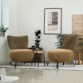 Set karrigesh Wing, Atelier del Sofa, Loly, ngjyrë mustard