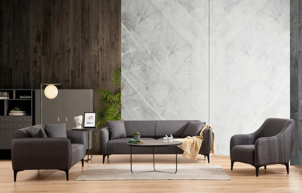 Divan dy vendësh Atelier del Sofa, Belissimo, ngjyrë gri e errët - 3