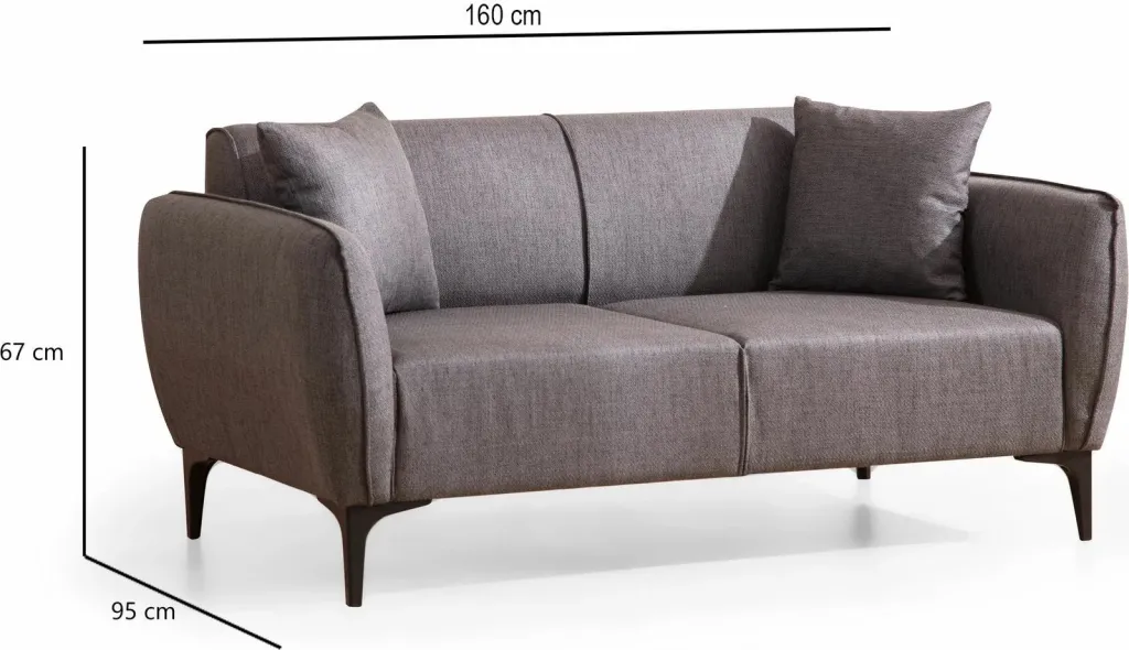 Divan dy vendësh Atelier del Sofa, Belissimo, ngjyrë gri e errët - 7