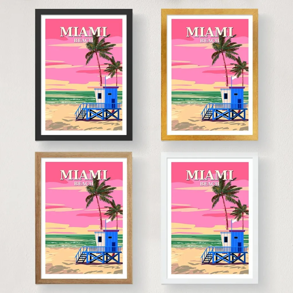 Poster A3, Miami - 2016, shumëngjyrësh - 2