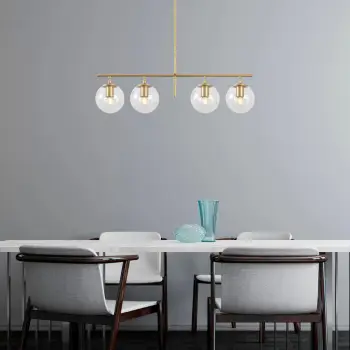 Llambë tavani Opviq Roe, ngjyrë ari e shndritshme, 4 copa, 81x15x36-76 cm