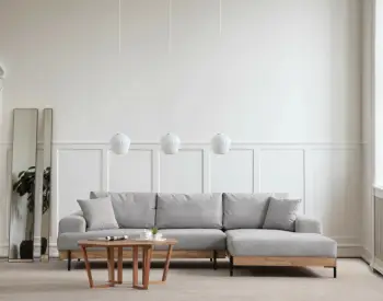 Këndare Atelier del Sofa, Eti Oak, e djathtë, ngjyrë gri