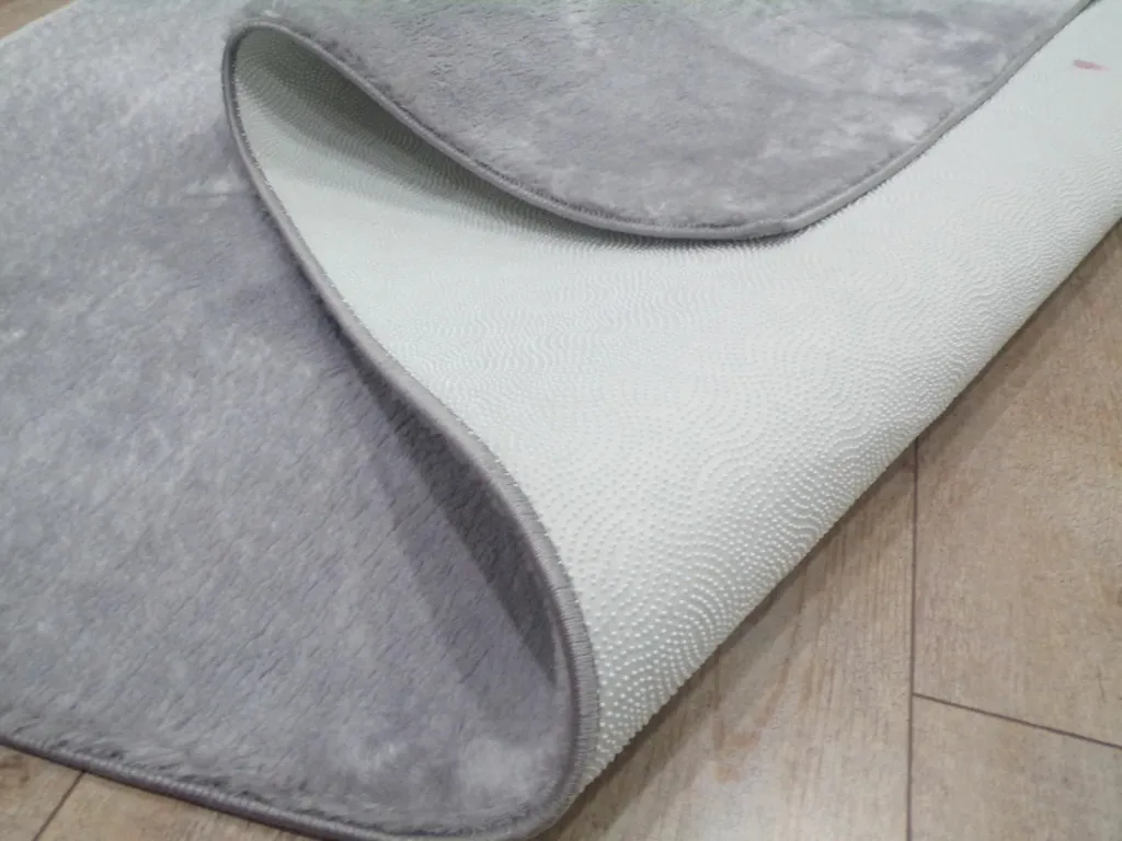 Qilim për korridor, material i butë, ngjyrë gri e çelët, 80x150cm - 4