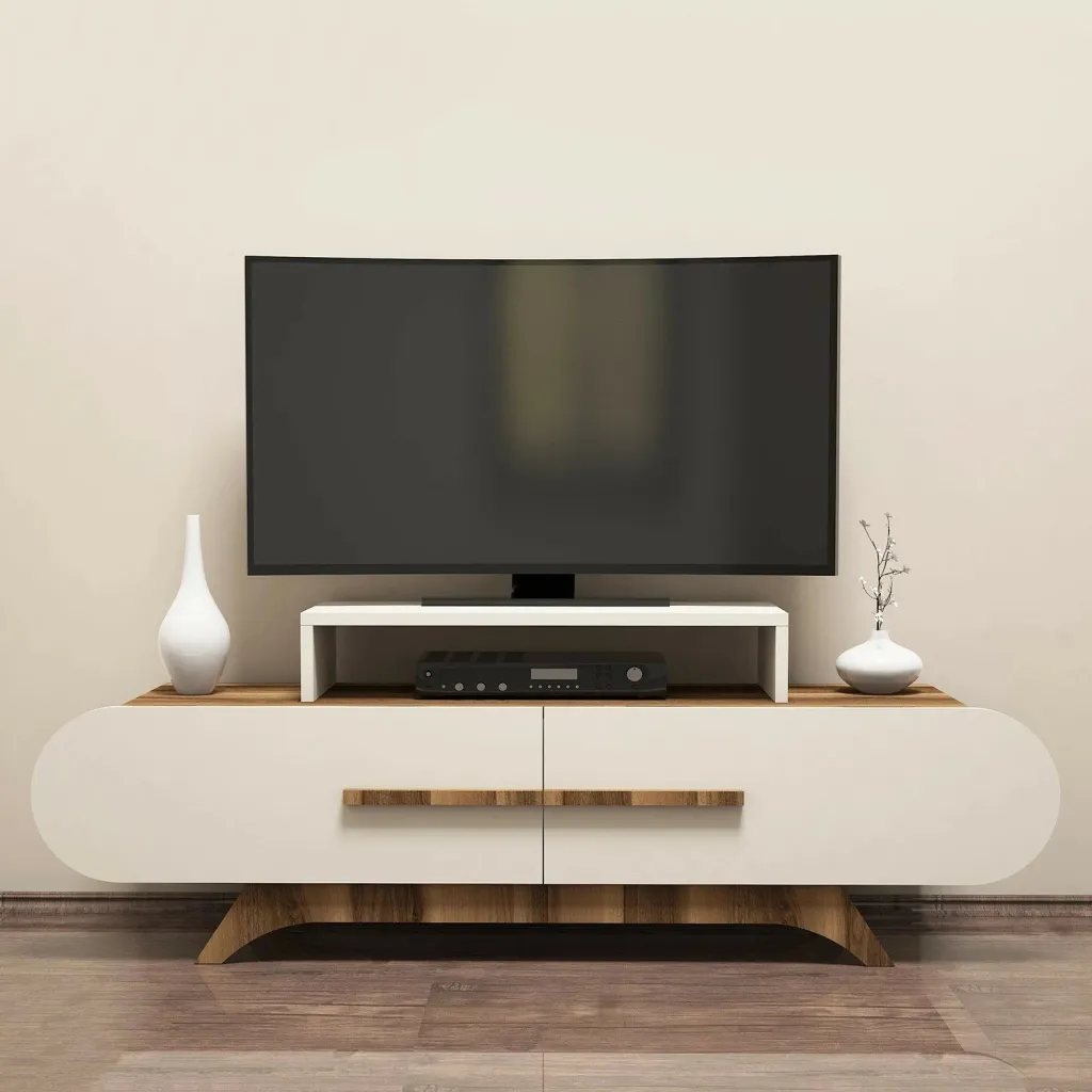 Komodë TV Hanah Home, ngjyrë trëndafili-lisi, krem - 2