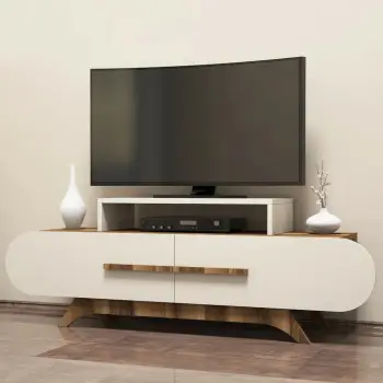 Komodë TV Hanah Home, ngjyrë trëndafili-lisi, krem