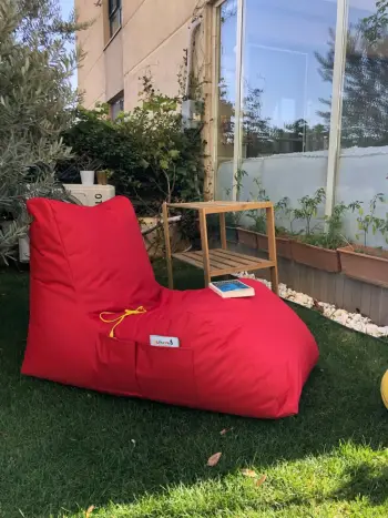 Qese ulëse relaksuese, ngjyrë e kuqe, stil daybed