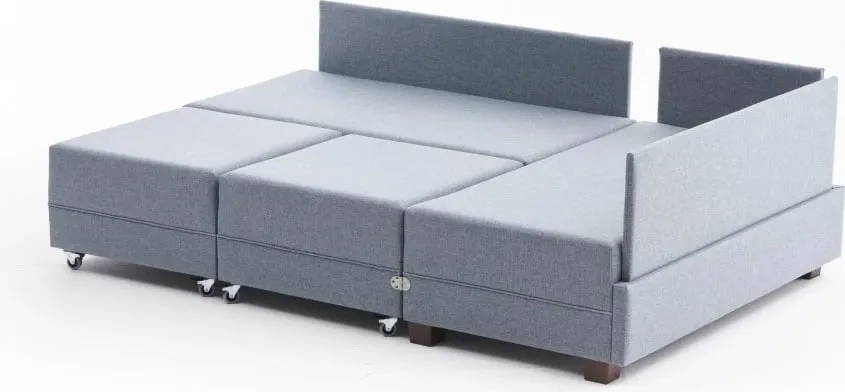 Kënd-sofë krevati Fly, ngjyrë kaltër, Atelier del Sofa - 7