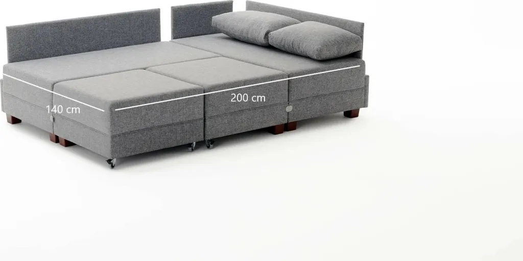 Kënd-sofë krevati Fly, ngjyrë kaltër, Atelier del Sofa - 10