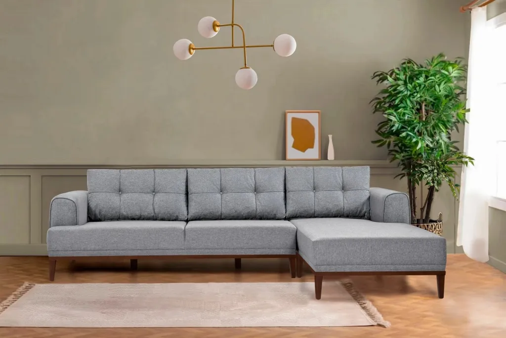 Këndare Atelier del Sofa, Vina Corner, ngjyrë gri dhe arre - 2