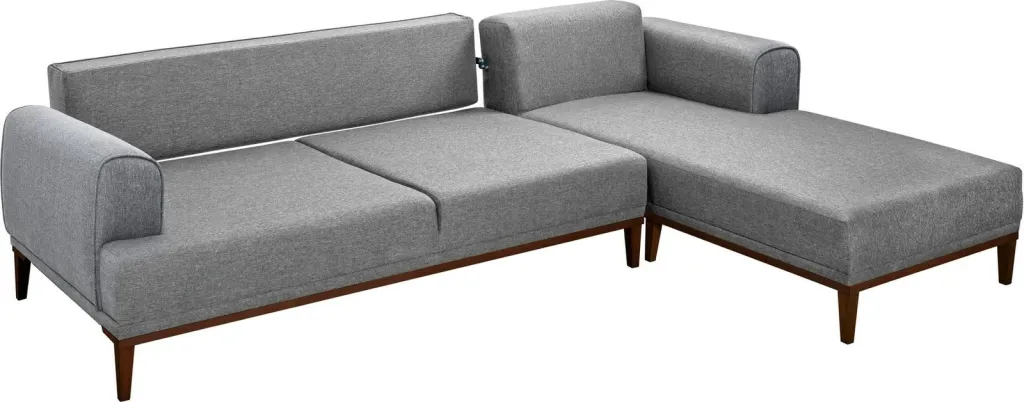 Këndare Atelier del Sofa, Vina Corner, ngjyrë gri dhe arre - 6