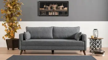 Divan treshe Atelier del Sofa, Bella, ngjyrë gri