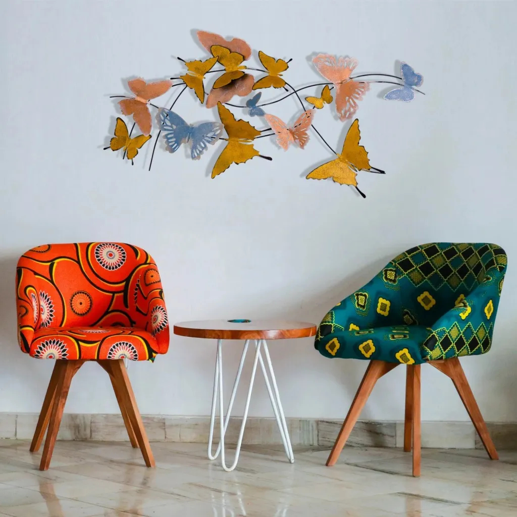 Aksesor dekorativ metalik për mur, flutura, Wallity - 2