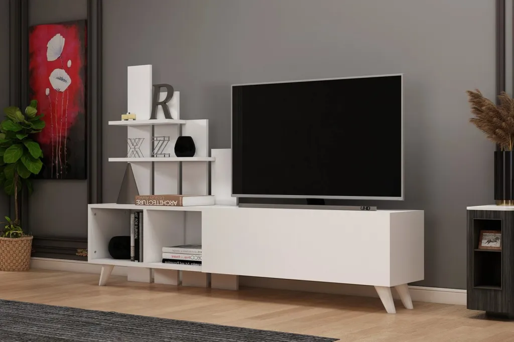 Komodinë për TV Vale, bardhë - 2