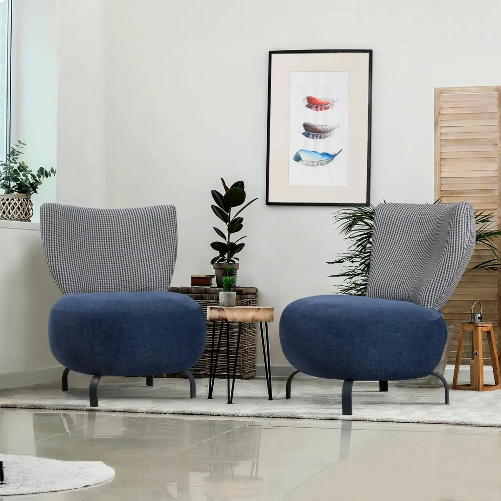 Set karrigash wing Atelier del Sofa, Loly, ngjyrë kaltër e errët - 1