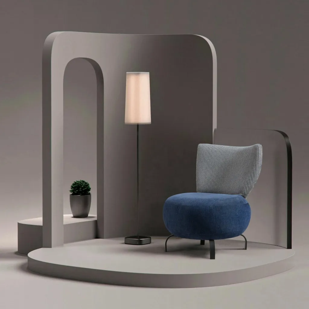 Set karrigash wing Atelier del Sofa, Loly, ngjyrë kaltër e errët - 2