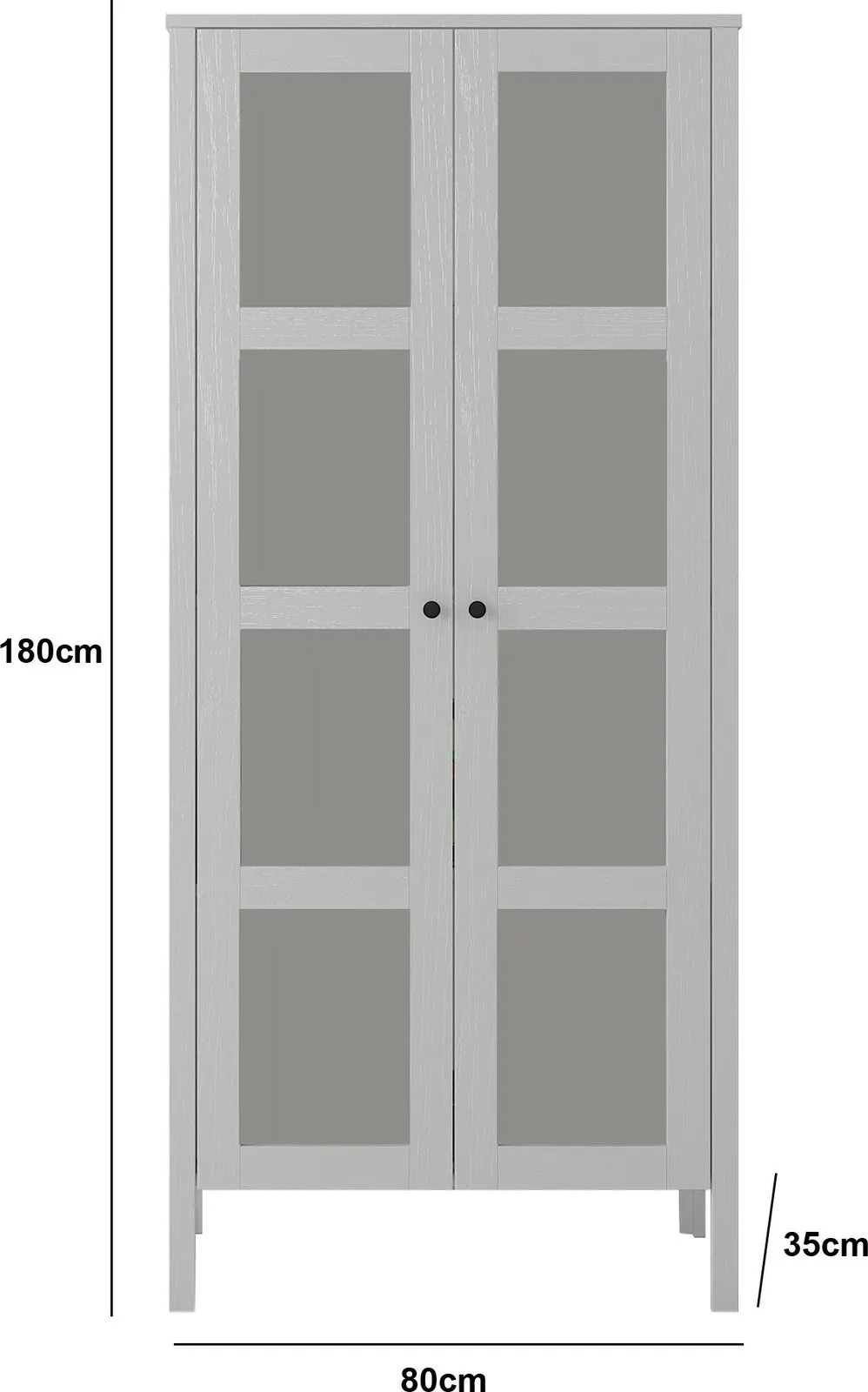 Raft librash Hanah Home, FRN-10032, ngjyrë druri dhe e bardhë - 6