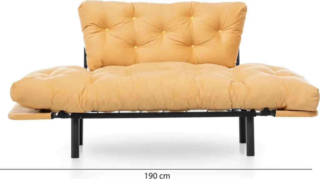 Divan-krevat 2 vende, ngjyrë mustard, Nitta - 13