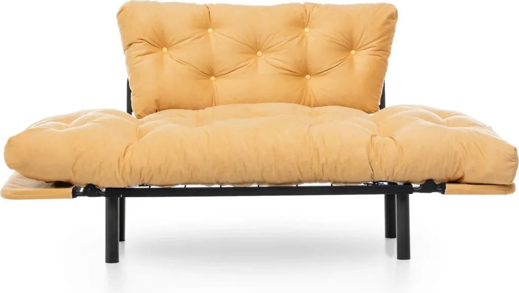 Divan-krevat 2 vende, ngjyrë mustard, Nitta - 5