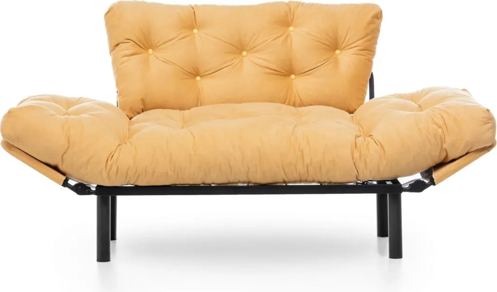 Divan-krevat 2 vende, ngjyrë mustard, Nitta - 7