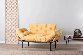 Divan-krevat 2 vende, ngjyrë mustard, Nitta