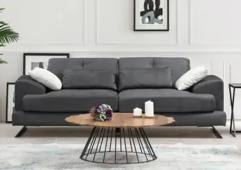 Divan treshe Frido, ngjyrë antracit, Atelier del Sofa