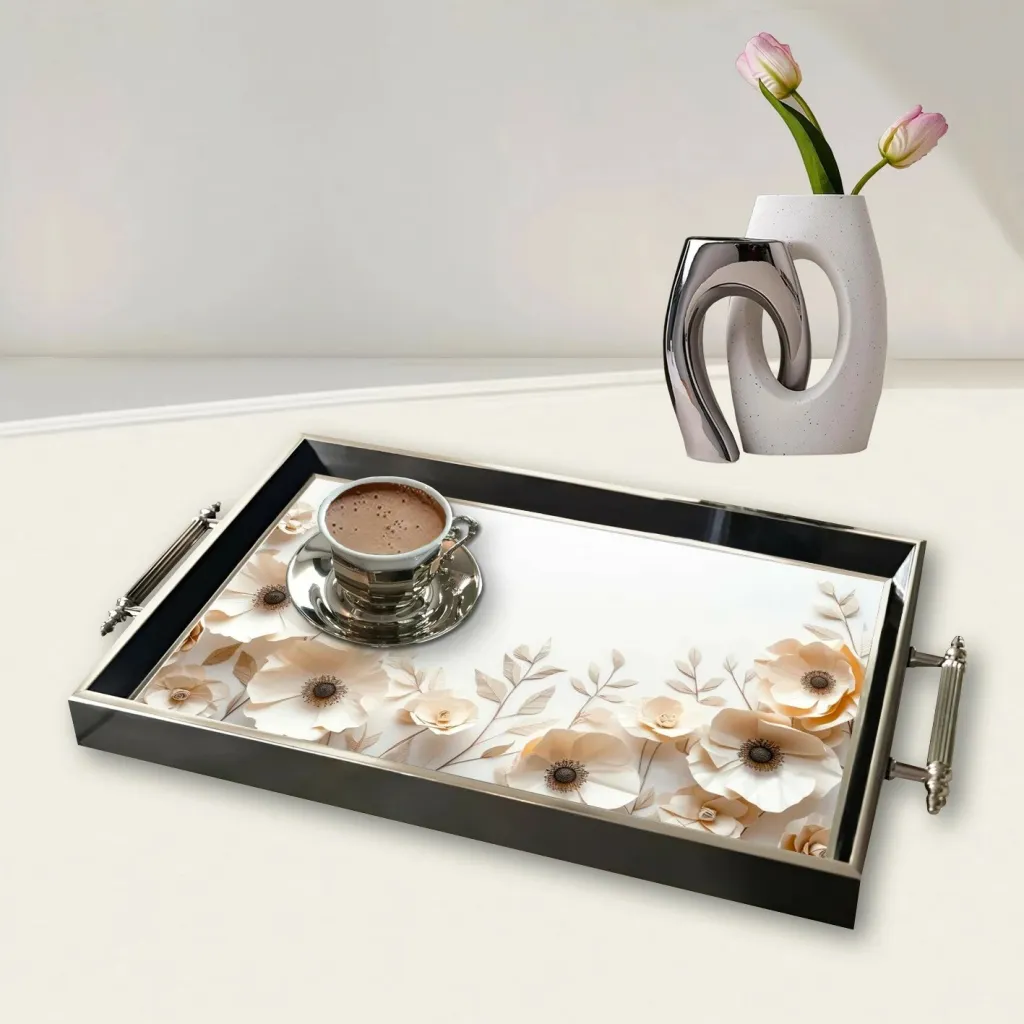 Tabaka xhami me lule, shumëngjyrëshe, Aberto Design, TPG9909 - 1