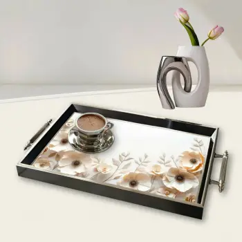Tabaka xhami me lule, shumëngjyrëshe, Aberto Design, TPG9909