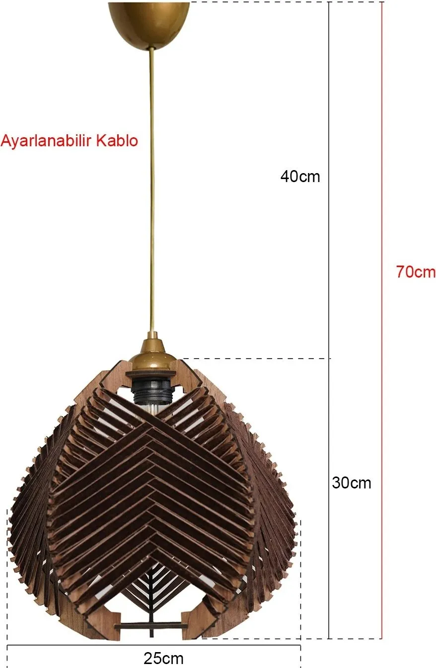 Llambë tavani dekorative Opviq, ngjyrë kafe, YL226 - 3