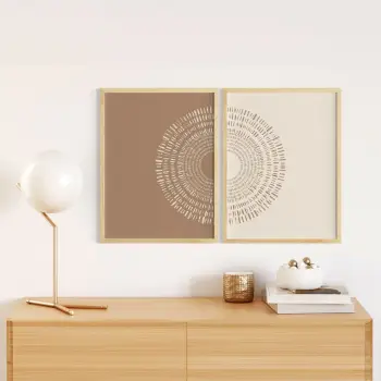 Pikturë dekorative me kornizë, MDF, 2 copë, Wallity, Huhu251, 50x70cm