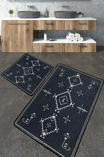 Set tapetash për banjo (2 copë), Mijölnir, ngjyrë gri e errët