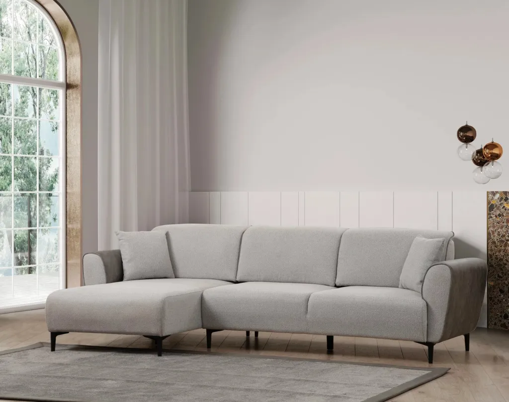 Kënd-sofë krevate Atelier del Sofa, aren majtas, ngjyrë gri - 1