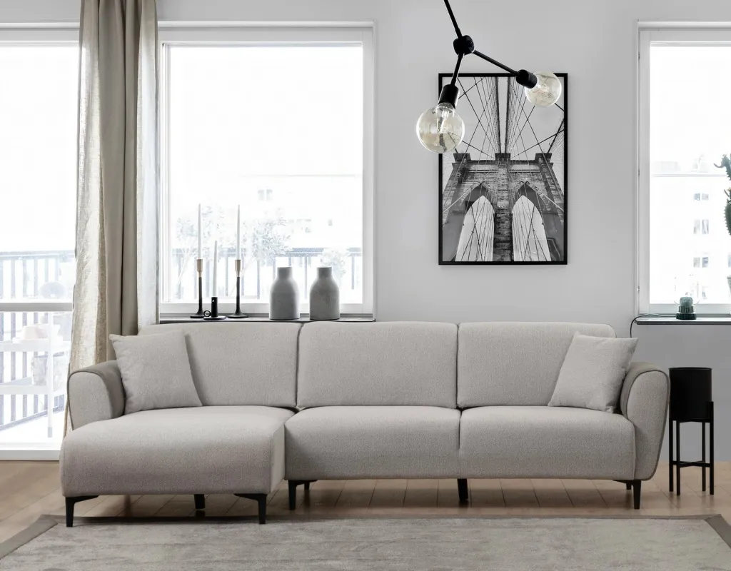 Kënd-sofë krevate Atelier del Sofa, aren majtas, ngjyrë gri - 2
