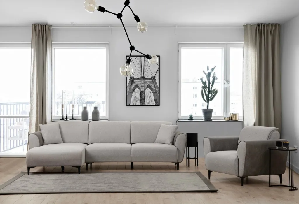 Kënd-sofë krevate Atelier del Sofa, aren majtas, ngjyrë gri - 3