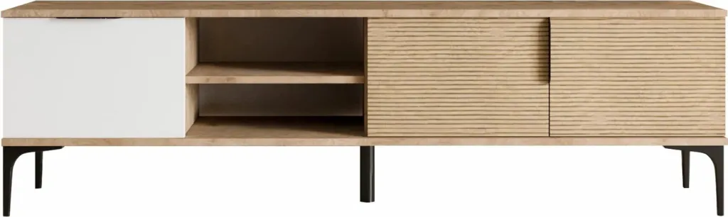 Komodë TV Hanah Home, Tarz, e bardhë dhe lis - 6